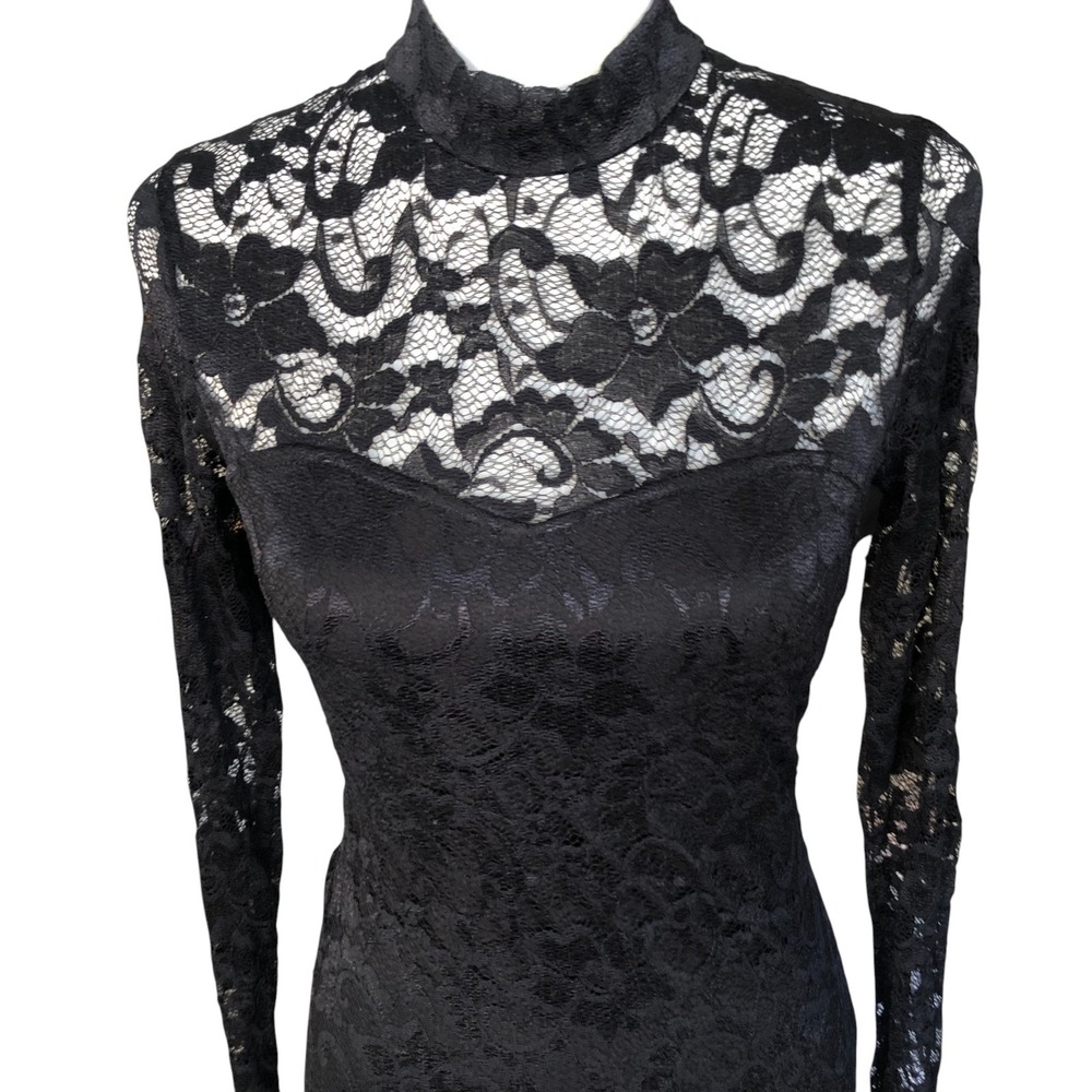 VTG Arden B Y2K Fairy Whimsigoth Cut Out Back Lace Mock Neck Party Dress NWT S - Picture 4 of 14